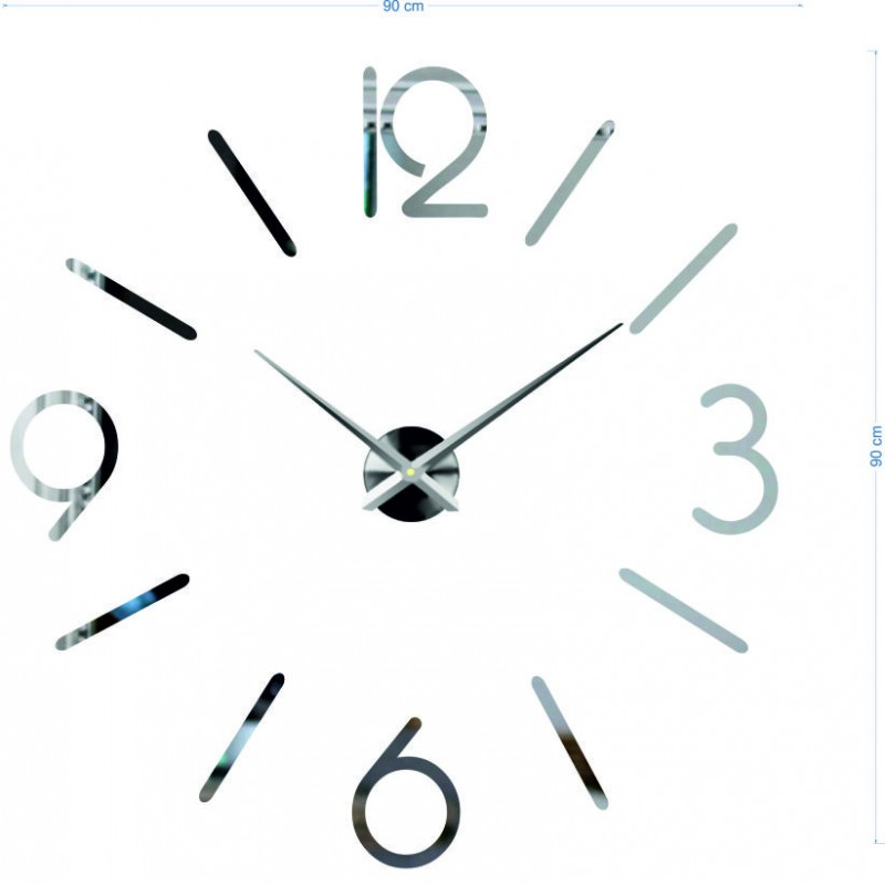 Dimensions of wall sticker clock, desing wall clock