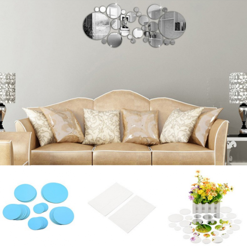Decorative mirrors. Mirror wall sticker, as a picture or decoration, 3d acrylic sticker