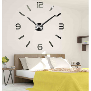 Adhesive wall clock, luxury clock on stent, plastic clock