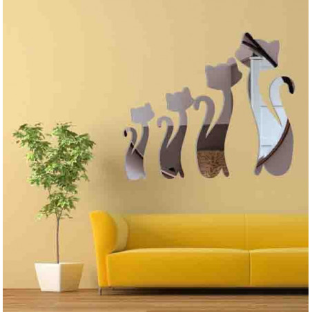 Modern decorative mirrors. Mirror and color wall stickers, 3D stickers made of acrylic Modern decorative mirrors. Mirror and color wall stickers, 3D stickers made of acrylic