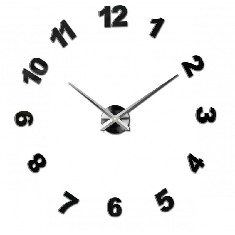 Adhesive wall clock, luxury clock on stent, plastic clock