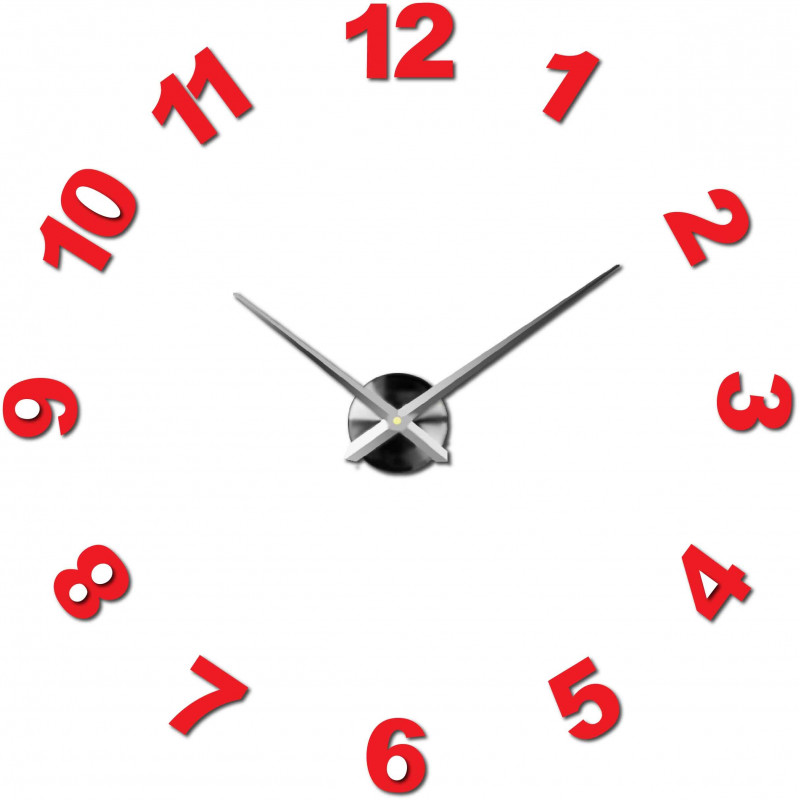 Adhesive wall clock, luxury clock on stent, plastic clock