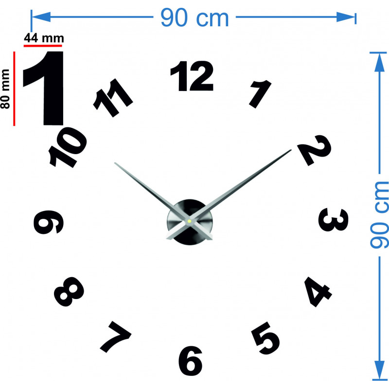 Dimensions of wall clocks, wall clock design