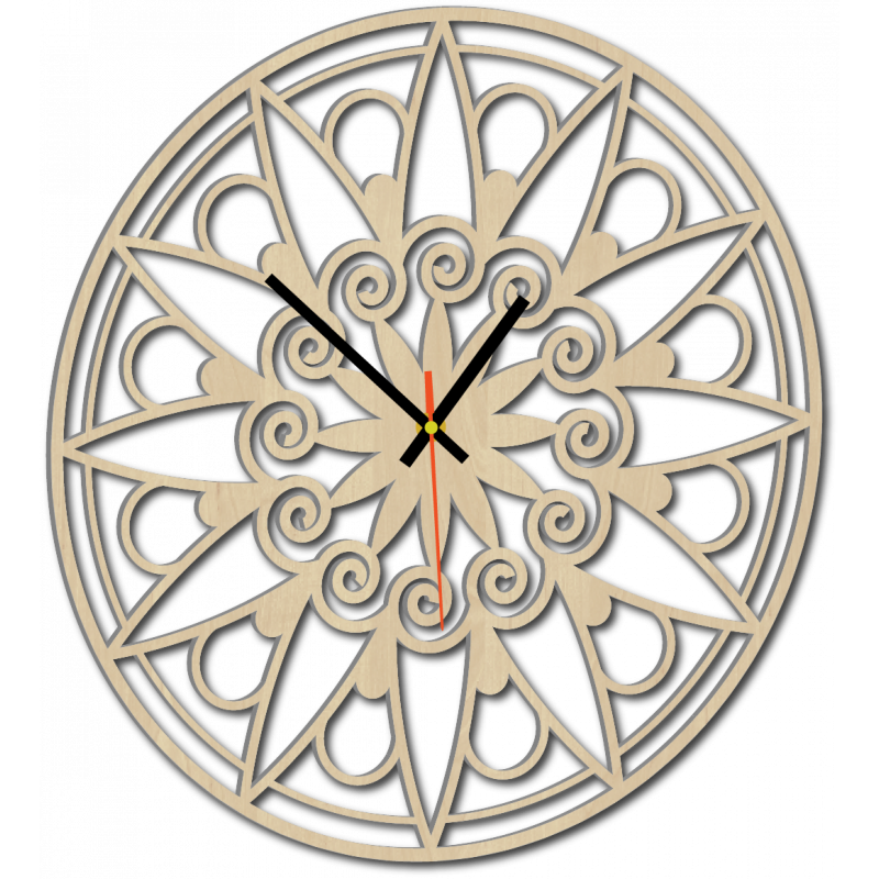 Modern Wall Clock, Wall Clock as a Gift, 3D Clock Mandala.