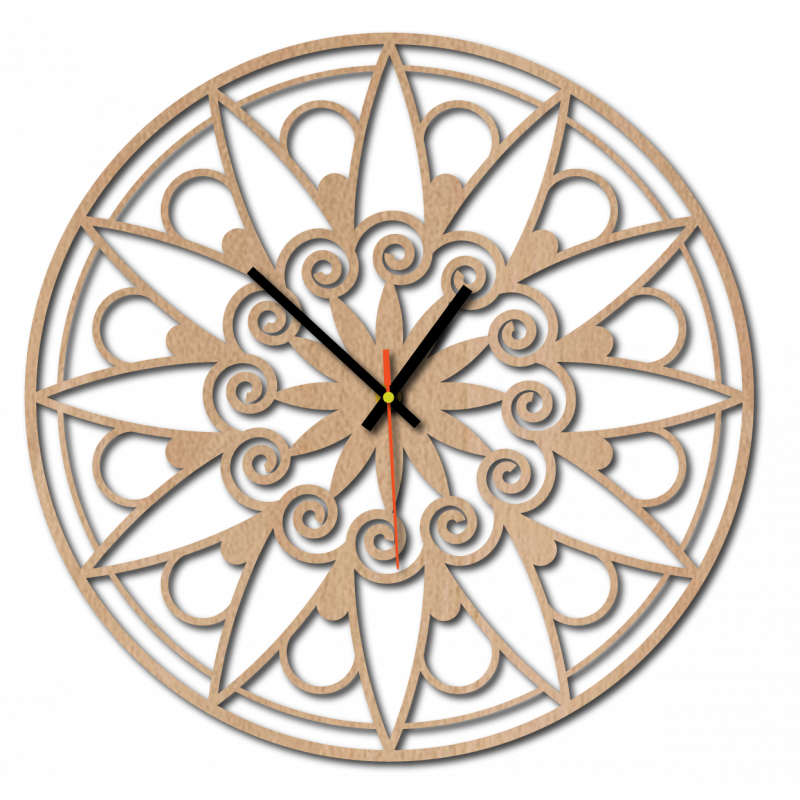 Modern Wall Clock, Wall Clock as a Gift, 3D Clock Mandala.