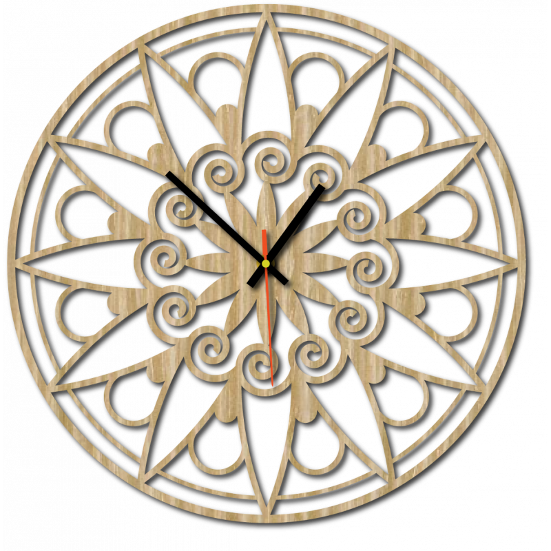 Modern Wall Clock, Wall Clock as a Gift, 3D Clock Mandala.