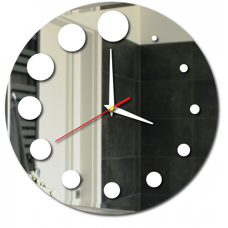 Modern wall clock made of plastic. Own production, X-momo