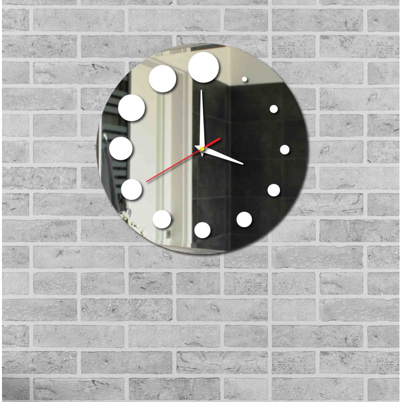 Modern wall clock made of plastic. Own production, X-momo