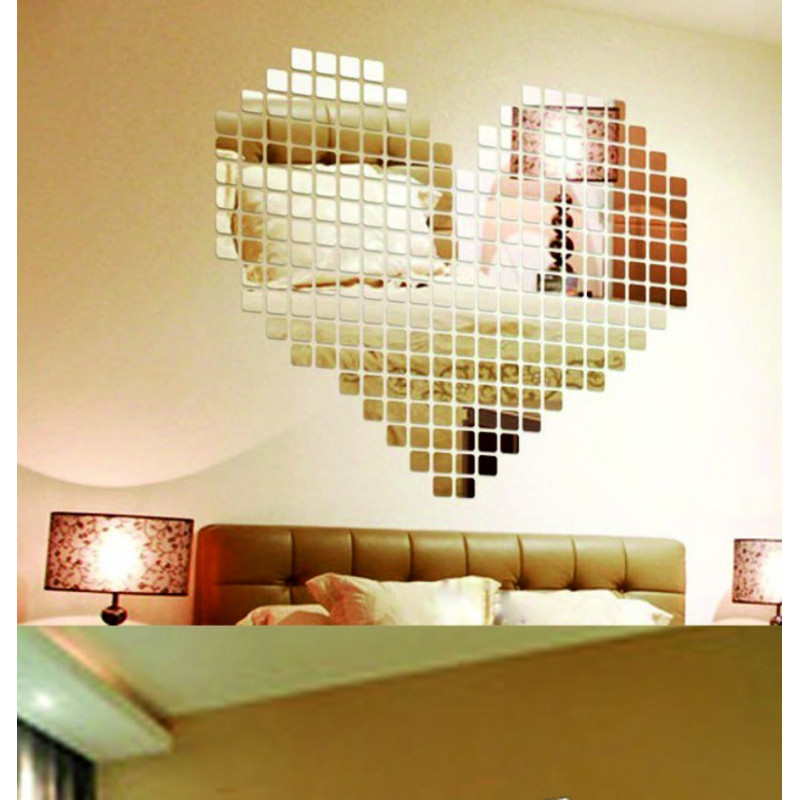 Decorative mirrors. Mirror stickers for the wall, as a picture or decoration, 3D acrylic sticker