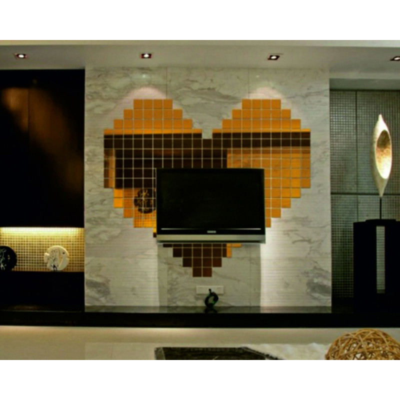 Decorative mirrors. Mirror stickers for the wall, as a picture or decoration, 3D acrylic sticker