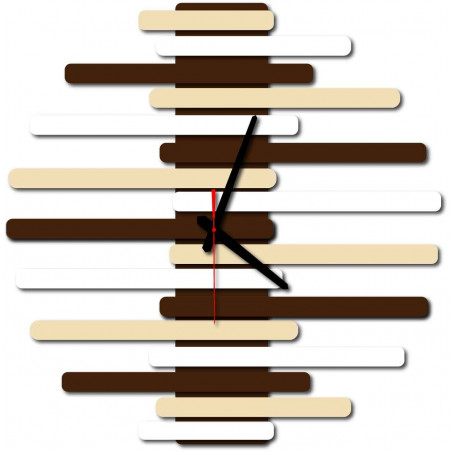 Modern wall clock made of plastic. Own production, X-momo