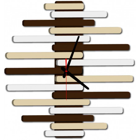 Modern wall clock made of plastic. Own production, X-momo