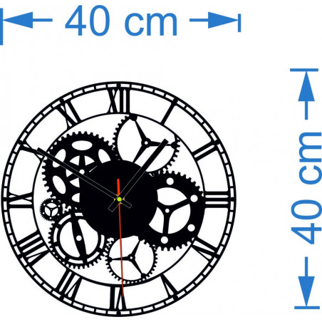 Dimensions of wall clocks made of plastic. Trendy clocks as a picture.
