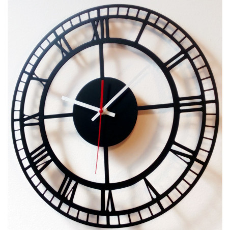 Modern wall clock made of plastic. Own production, X-momo Modern wall clock made of plastic. Own production, X-momo