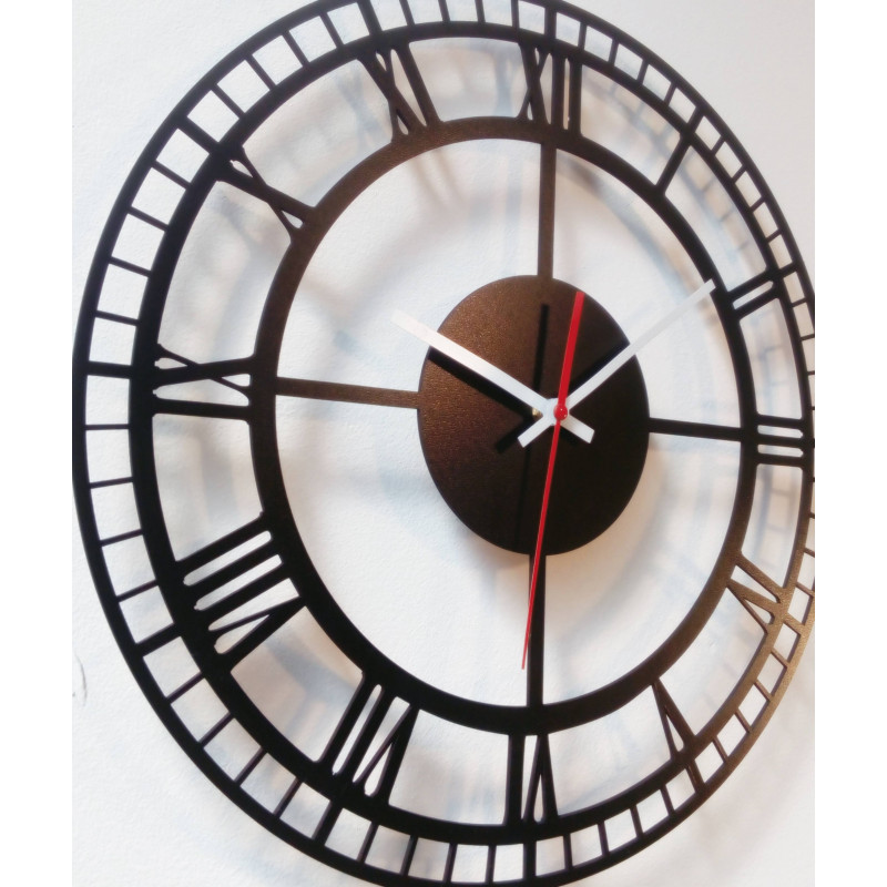 Modern wall clock made of plastic. Own production, X-momo