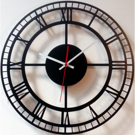 Modern wall clock made of plastic. Own production, X-momo Modern wall clock made of plastic. Own production, X-momo