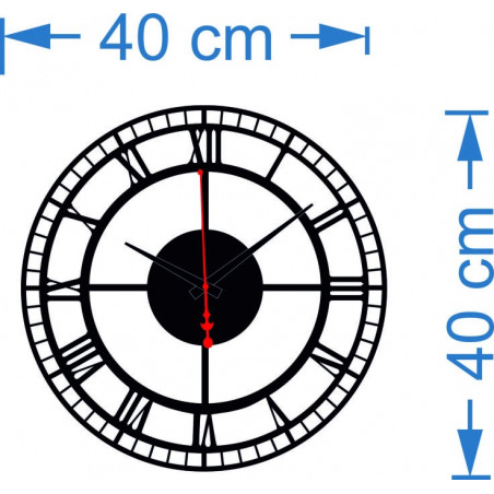 Dimensions of wall clock made of plastic. Trendy hours as a picture. production, X-momo Dimensions of wall clock made of plastic. Trendy hours as a picture. production, X-momo