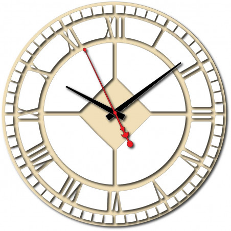Modern wall clock made of plastic. Own production, X-momo Modern wall clock made of plastic. Own production, X-momo