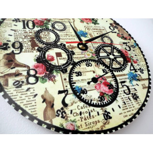 Modern wall clock, wall clock made of wood, plywood 2