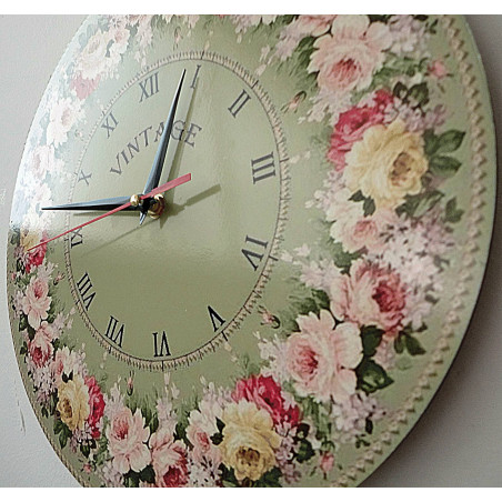 Modern wall clock, wall clock made of wood, plywood