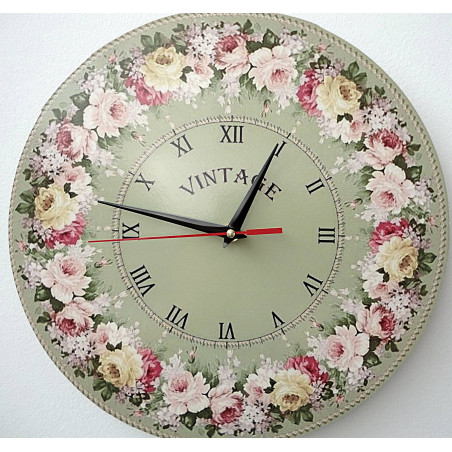 Modern wall clock, wall clock made of wood, plywood