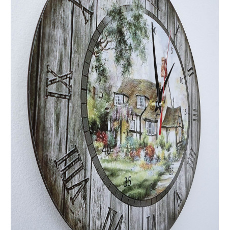 Modern wall clock, wooden wall clock, plywood