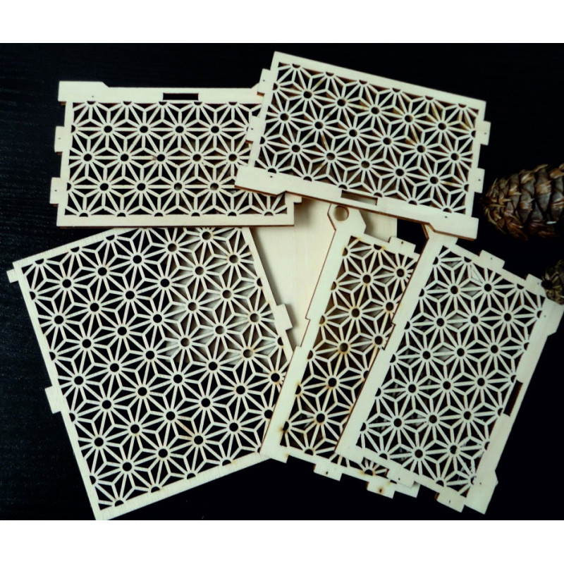 Wood and plastic decorations, Christmas decorations, wooden vintage accessories