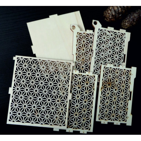 Wood and plastic decorations, Christmas decorations, wooden vintage accessories