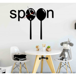 Modern wall clock made of plastic. Own production, X-momo 2