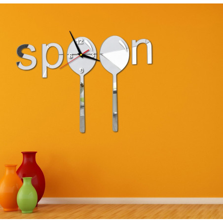 Modern wall clock made of plastic. Own production, X-momo Modern wall clock made of plastic. Own production, X-momo