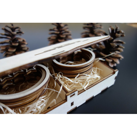 Wood and plastic ornaments,Christmas ornaments,wooden vintage accessories