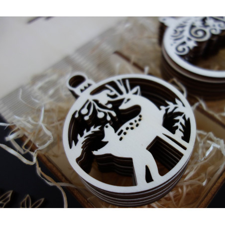 Wooden and plastic ornaments, Christmas ornaments, wooden vintage accessories