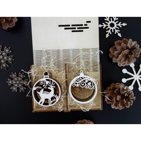 Wooden and plastic ornaments, Christmas ornaments, wooden vintage accessories