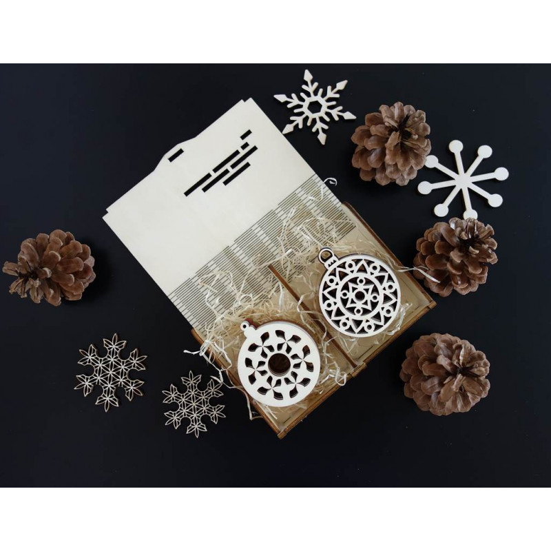 Wooden and plastic ornaments, Christmas ornaments, wooden vintage accessories