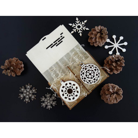 Wooden and plastic ornaments, Christmas ornaments, wooden vintage accessories