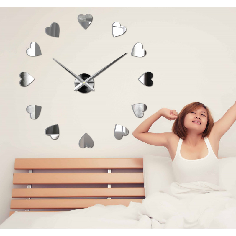 Adhesive wall clock, luxury wall clock, plastic clock