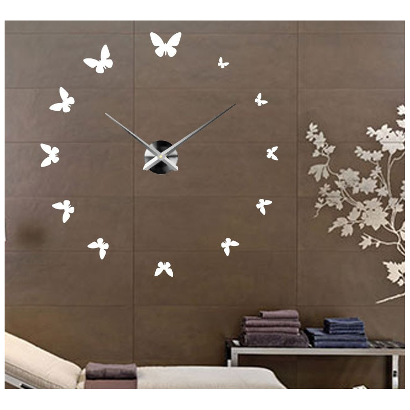 Adhesive wall clock, luxury clock on stent, plastic clock