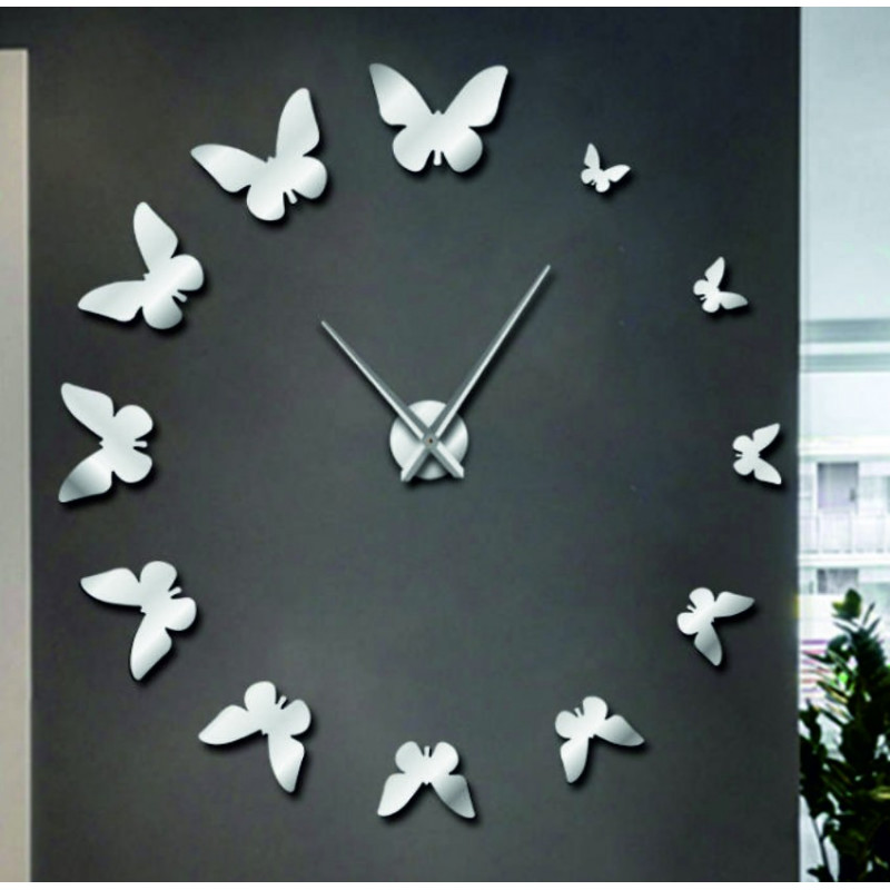 Adhesive wall clock, luxury clock on stent, plastic clock