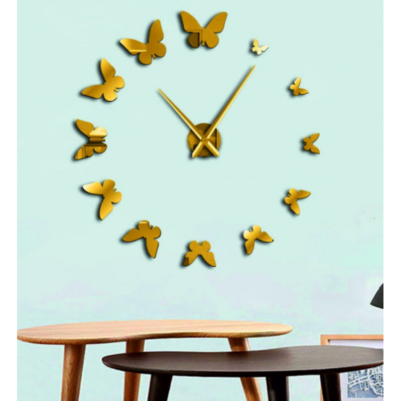 Adhesive wall clock, luxury clock on stent, plastic clock