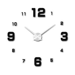 Adhesive wall clock, luxury clock on stent, plastic clock