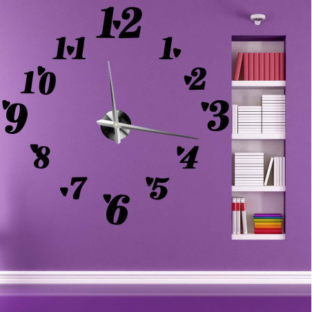 Adhesive wall clock, luxury clock on stent, plastic clock