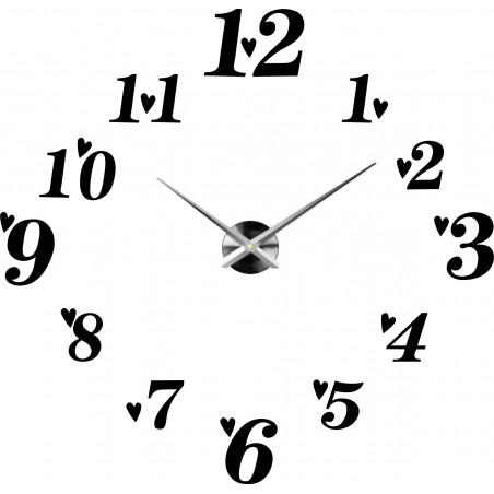 Adhesive wall clock, luxury clock on stent, plastic clock