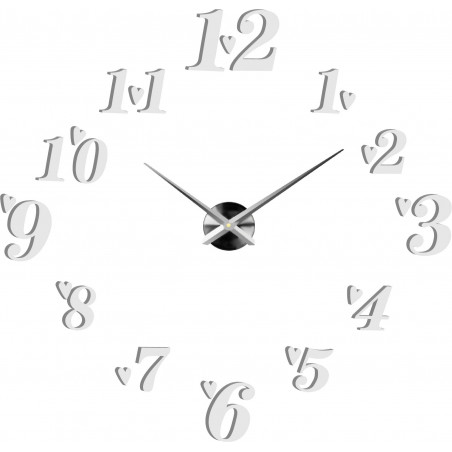 Adhesive wall clock, luxury clock on stent, plastic clock