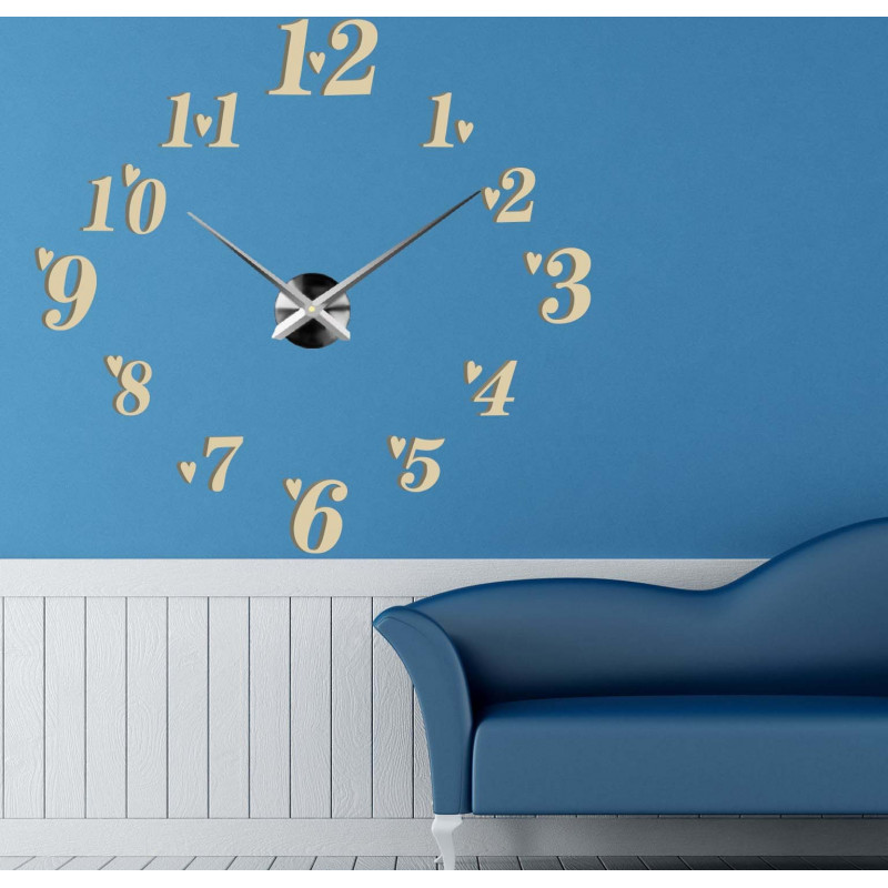 Adhesive wall clock, luxury clock on stent, plastic clock