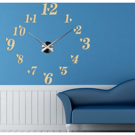 Adhesive wall clock, luxury clock on stent, plastic clock