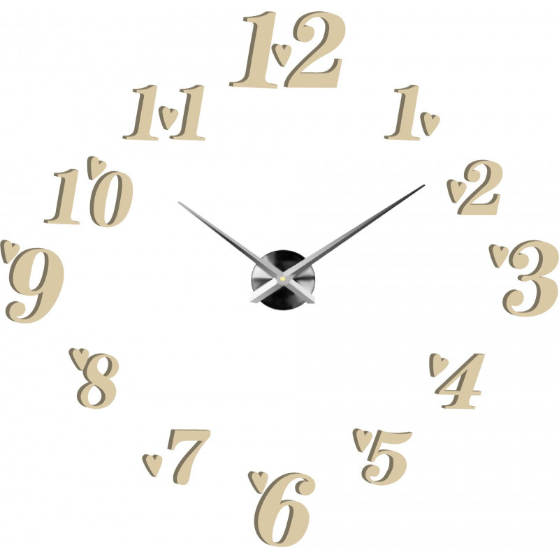 Adhesive wall clock, luxury clock on stent, plastic clock