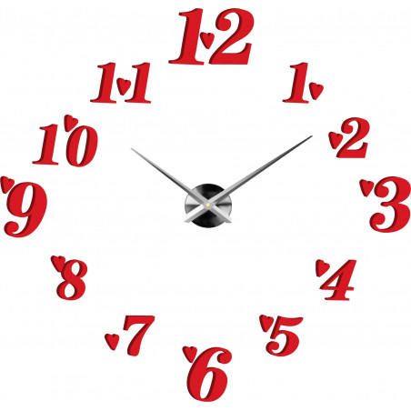 Adhesive wall clock, luxury clock on stent, plastic clock