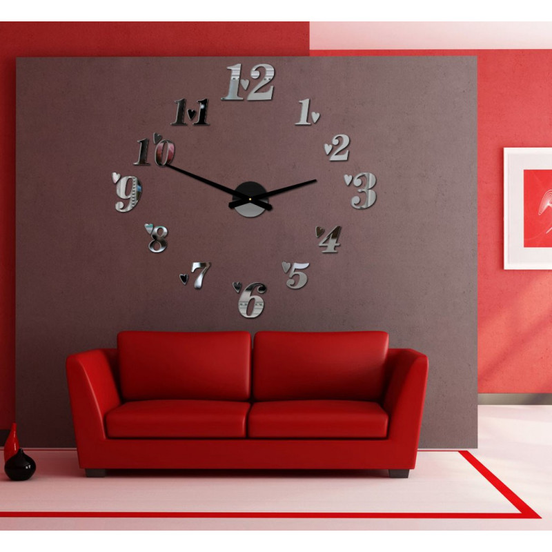 Adhesive wall clock, luxury clock on stent, plastic clock