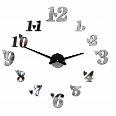 Adhesive wall clock, luxury clock on stent, plastic clock