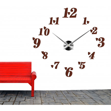 Adhesive wall clock, luxury clock on stent, plastic clock